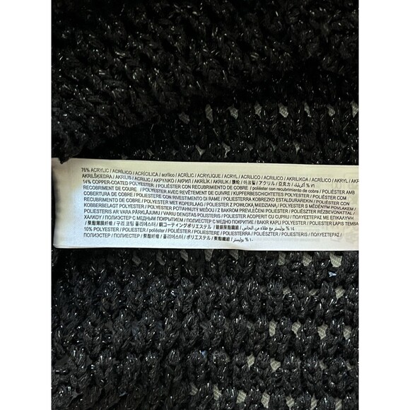 MNG Mango Black Metallic Lurex Halter Neck Mini Dress, Size 4 Bodycon Modern Fit - Picture 9 of 12